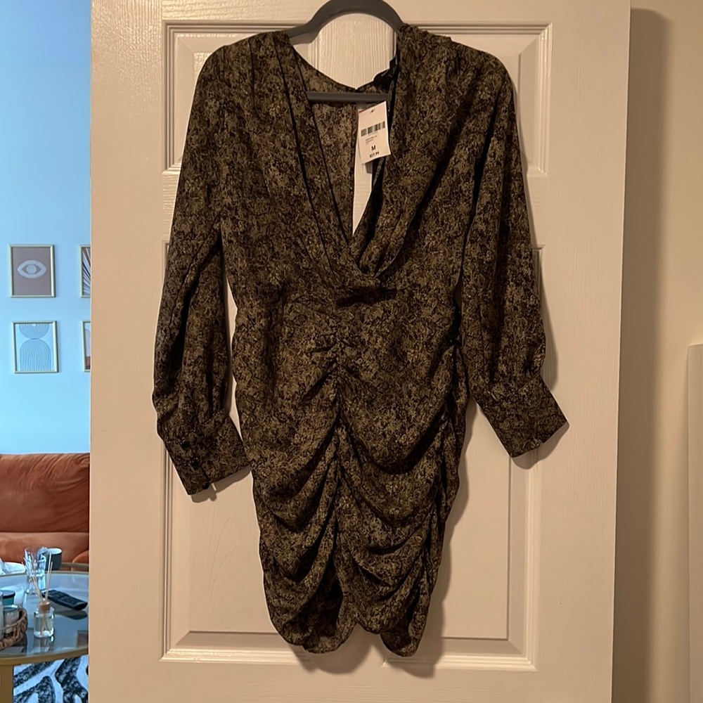 Mini Dress with Dark leopard pattern